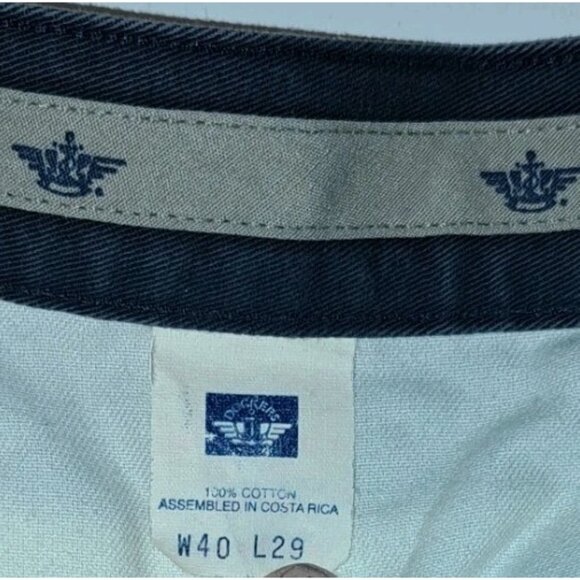 Dockers Mens Black 40x29 Blue Pleated And Gray Flat Front Lot Of 2 Custom Bleach - Picture 5 of 8